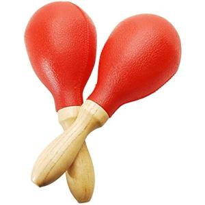 ハンドドラム 打楽器 両面 バチ 取っ手付き 木製 (20cm) : ゼブランド