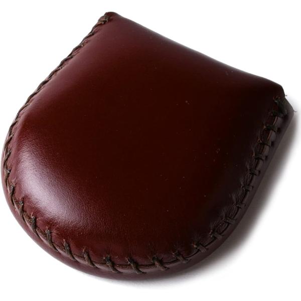 本革コインケース 小銭入れ 完全手作り 手縫い仕上げ コンパクト 使いやすさ( ブラウン,  Med...