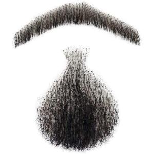 付け髭 ひげ 口髭 人毛 ウィッグ 髪製髭 手作り本物 1枚｜zebrand-shop