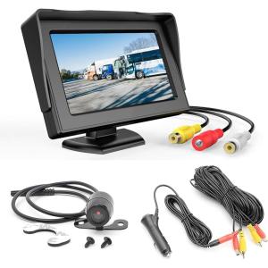 バックカメラ バックモニター 4.3インチLCDモニター HD1080P ケーブ