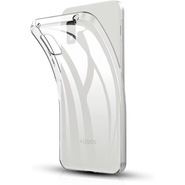AQUOS wish3 耐衝撃 ケース SH-53D 用のカバー クリア ソフト シリコンケース 薄...