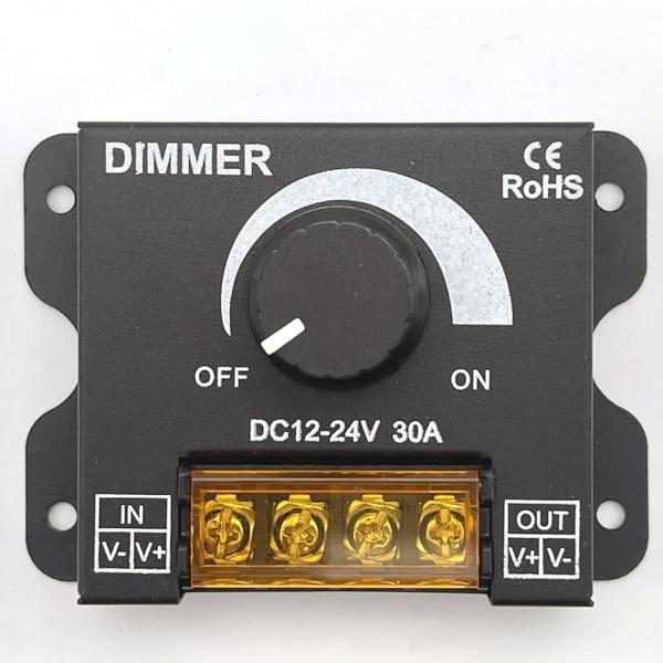 LED調光器 テープ コントローラー スイッチ DC12-24V 30A ディマースイッチ ボリュー...