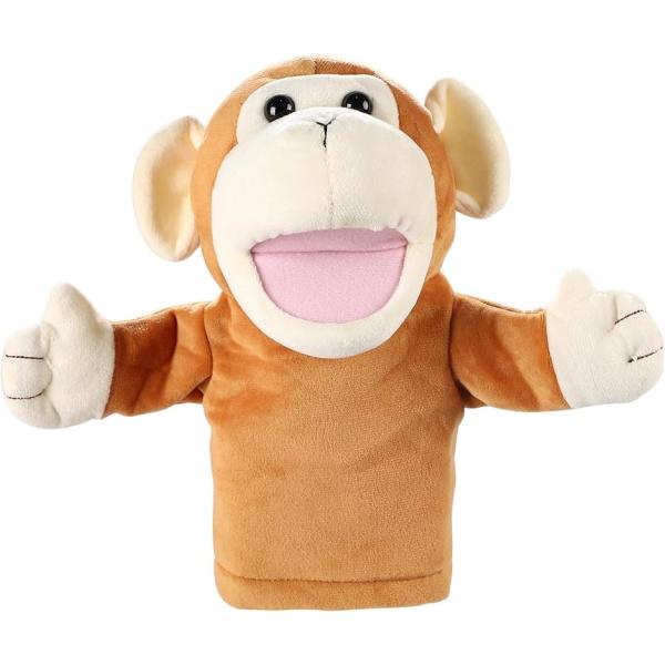 パペット人形 サル 猿 口が動く ハンドパペット アニマル 動物 人形劇 腹話術 手袋人形(サル(猿...