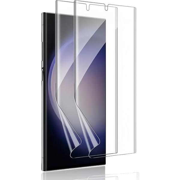 【互換品】2枚セットGalaxy S24 Ultra フィルム指紋認証対応柔らかいTPU素材 自動修...