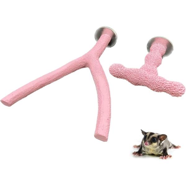 フクロモモンガ 洗える 爪とぎバー TY型 爪研ぎ ケージ 止まり木 おもちゃ ざらざら 樹脂( ピ...