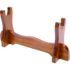 刀掛け台 保護布付 木製 刀置き台 横置き 模造刀 日本刀 木刀 飾り台