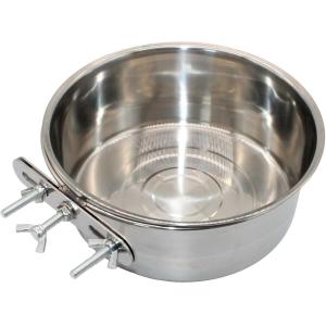ペット 犬 餌入れ フードボウル ステンレス 猫 水飲み器 ケージ クレート 固定 ペットボウル 鳥 食器(L18cm, L18cm)
