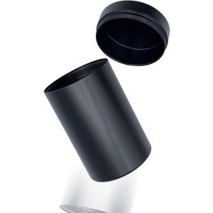 リレーアタック防止 缶 電波遮断ケース 小型 リレーアタック対策グッズ アルミ缶 (ブラック, 90mm（高さ）x55mm（直径）)