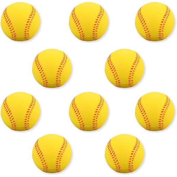 野球練習用ウレタンボール 7cm イエロー 10個セット( イエロー)