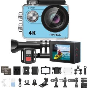 EK7000 アクションカメラ 4K30FPS 20MP 水中カメラ WiFi搭載 Type-C外部マイク対応 30M防水( ブルー)｜zebrand-shop