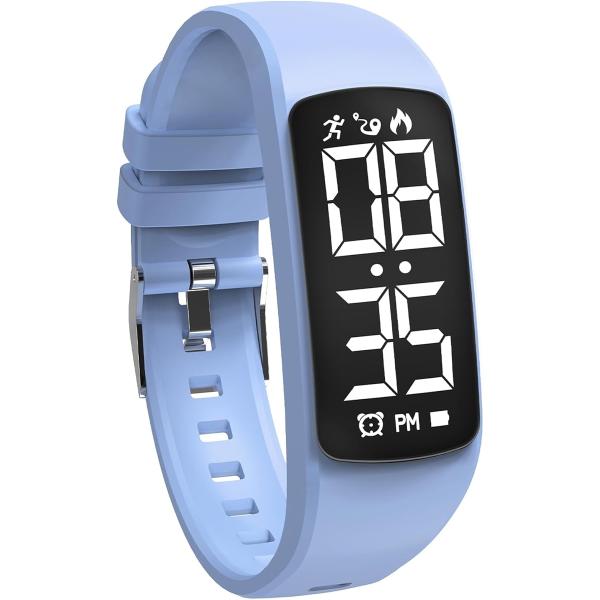 腕時計 子供 活動量計 キッズ デジタル腕時計 IP67防水 充電式 スポーツウォッチ 歩数計 距離...