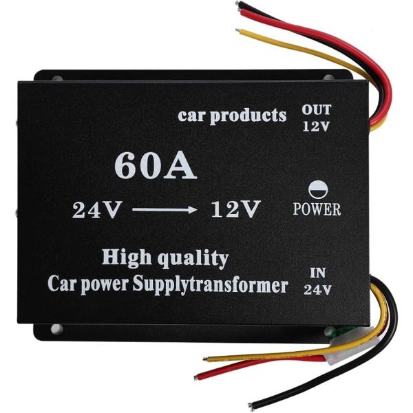 DCDCコンバーター 24V＞12V ヒューズ付 過電圧保護 大型車 トラック用(60A)