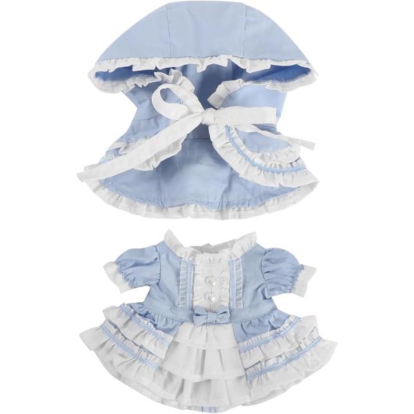 ぬい服 ぬいぐるみ 20cm ロリータ フード付きケープ 人形( 水色)