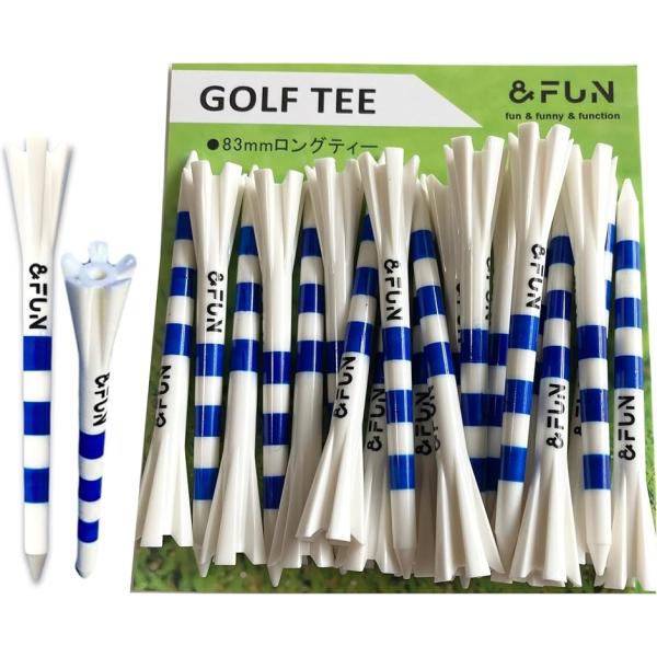ロングティー 83mm 目盛り付 飛ばし屋 定番ゴルフティー アンドファン(ブルー)
