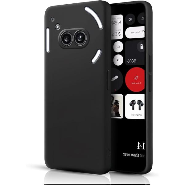 Nothing Phone 2a / Plus ケース柔軟性 TPU素材擦り傷防止(マットブラック,...