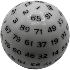 100面ダイス アクリル製 ホワイトの高価買取価格