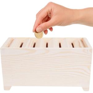 貯金箱 鍵付き 宝箱 小物入れ お札 おもしろ アンティーク 木箱レトロ