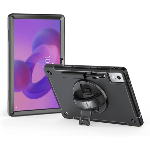 Lenovo Idea Tab Pro ケース 2025 耐衝撃 | ペン収納 360°回転スタンド...