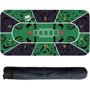 ポーカーマット 120cm 60cm テキサスホールデム カジノ 収納袋付き