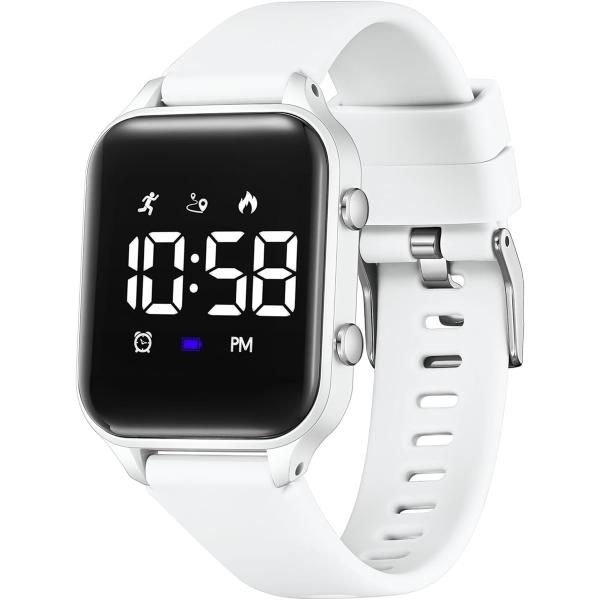 デジタル 腕時計 男の子 子供 活動量計 キッズ 女の子 5ATM防水 充電式 スポーツウォッチ 歩...