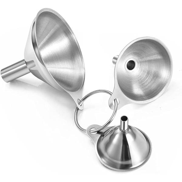 漏斗 ステンレス ミニ 広口 じょうご ファンネル ロート 小型 フィルター オイル 3点セット
