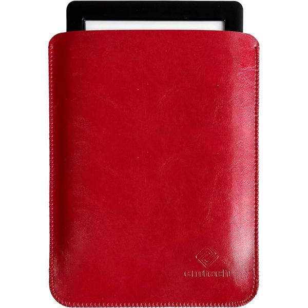 Kindle レザーケース スリーブ 薄型 超軽量 PUレザーカバー 全保護合皮ケース(ワインレッド...