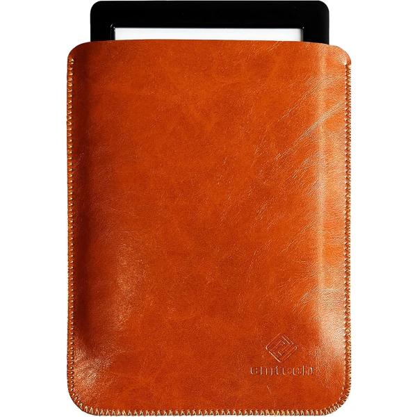 Kindle レザーケース スリーブ 薄型 超軽量 PUレザーカバー 全保護合皮ケース(ライトブラウ...