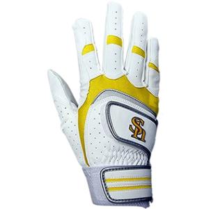 LEZAX ソフトバンクホークス 野球用バッティング手袋右手用 ホワイト M 23-24cm)