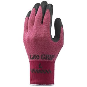 軽作業用手袋No.341 ライトグリップ レッド Lサイズ 10双(レッド, L)