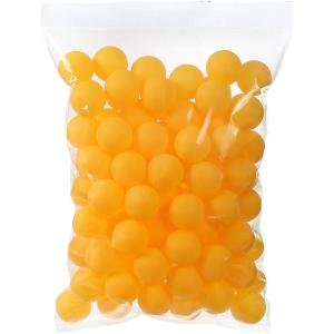 ピンポン玉 娯楽用 卓球ボール 収納袋付き プラスチック 無地 オレンジ 100個( 02 オレンジ ｘ 100個,  40mm)｜zebrand-shop