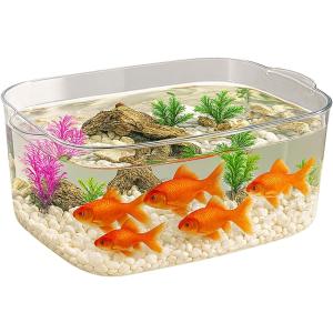 金魚鉢 アクリル水槽 透明 メダカ 苔 アクアリウム 水草 飼育水槽 睡蓮