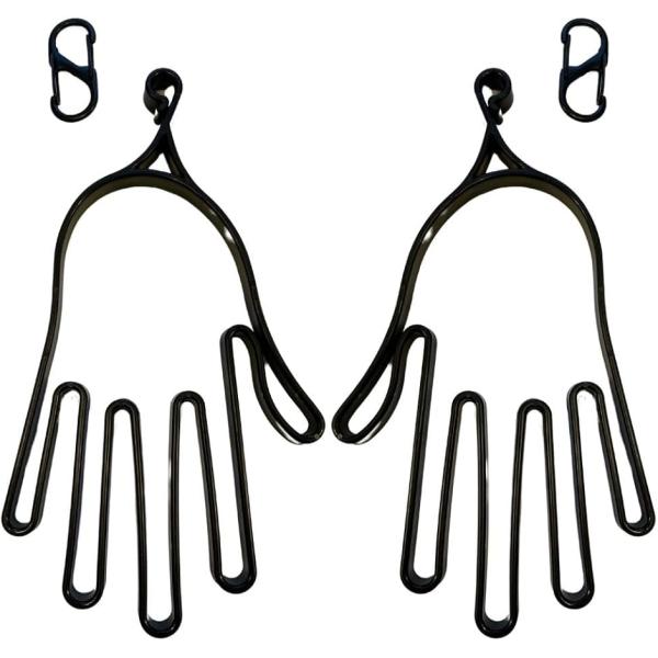 グローブハンガー ゴルフ 型崩れ防止 乾燥 シワ対策 ゴルフ用 手袋 ホルダー 黒 2個セット 左右...