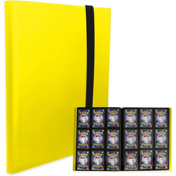 カードファイル トレカ バインダー 360枚収納 カードケース スリーブ対応( 黄色)