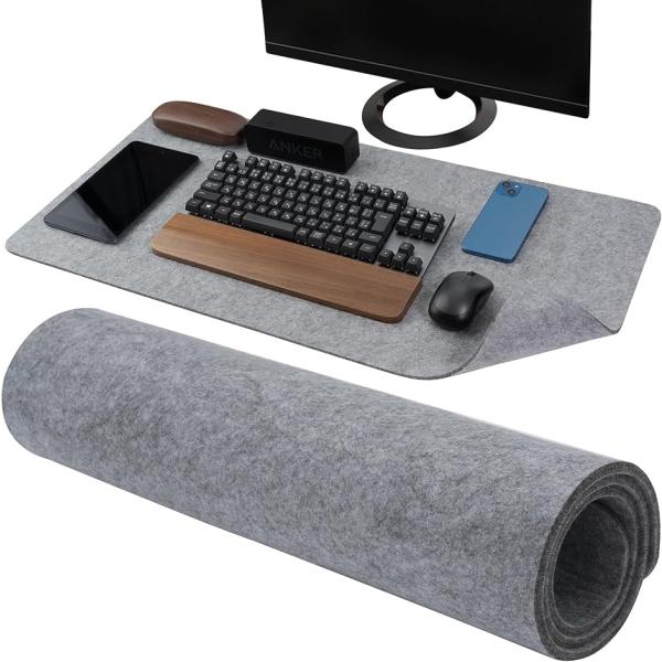 webライター推薦 デスクマット フェルト 羊毛 天然ウール 光学式マウス対応 厚手 5mm L M...