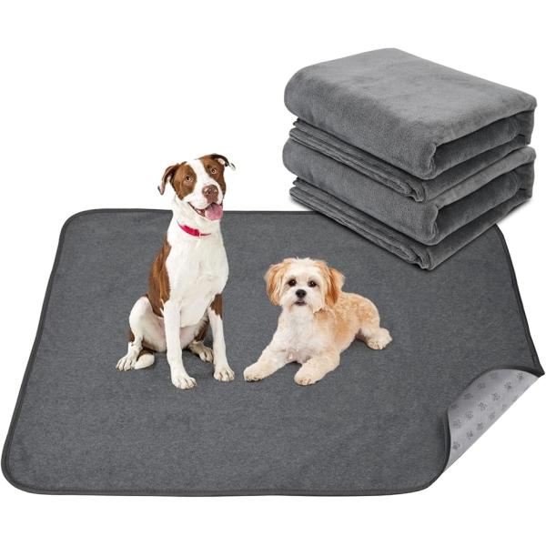 洗えるペットシーツ ペットマット おしっこマット ペット用 トイレ 80x92CM2枚 グレー(グレ...