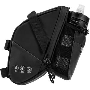 サドルバッグ 自転車バッグ 大容量 小物収納 防水性 ストラップ式 簡単装着 反射板付き ロードバイク( Black)｜zebrand-shop