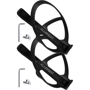ボトルケージ Wide 超軽量 高耐久 ボルトと工具とタイヤレバー付き 本体重量約19g ドリンクホルダー MDM(ブラック,  2個セット)