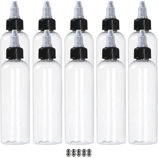 塗料 希釈 ドロッパーボトル 透明 目盛り 攪拌ボール付 塗料ボトル 10個( 透明,  20ml)