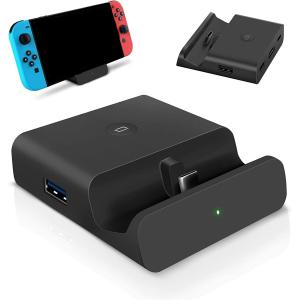 switch ドック スイッチ 充電スタンド TV出力 4K/1080P TVモード/テーブルモード 小型ドック( ブラック)｜zebrand-shop