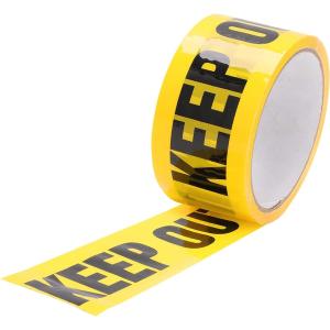 KEEP OUT 立入禁止 テープ 規制テープ バリケードテープ 警告テープ MDM( 黄色,  幅4.8cmx長さ25ｍx厚さ 0.52mm)