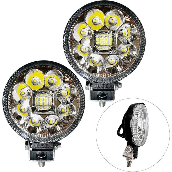 ワークライト LED作業灯 白 直径8cm 防水 12V/24V兼用 車フォグランプ 汎用ライト ２...
