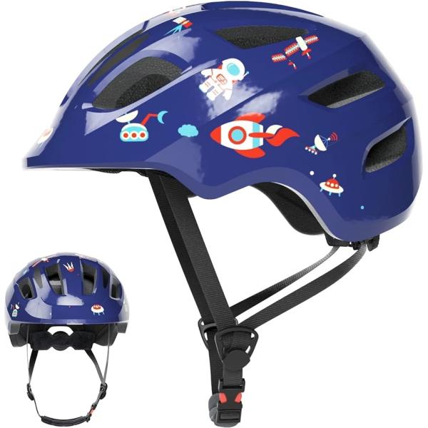 子供用 ヘルメット キッズヘルメット 自転車( ネイビー-宇宙飛行士,  XS（46-51.5cm）...