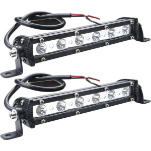 6連 LED ワークライト 18W 汎用 ライトバー 作業灯 フォグランプ デイ