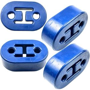 【互換品】マフラーハンガー 吊りゴム マウント リング 自動車 汎用 厚み 25mm 強度UP 経年劣化 11mm 2穴(ブルー4個)