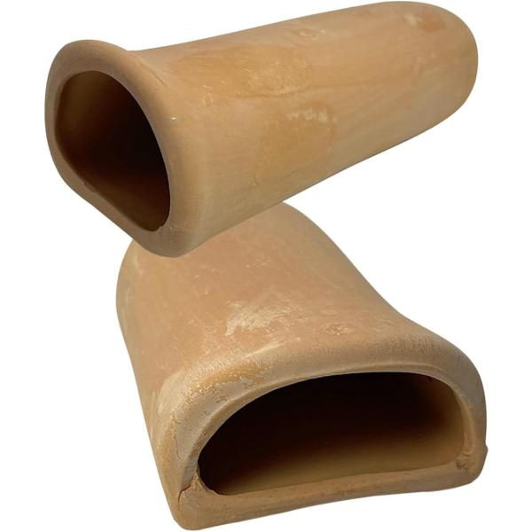 産卵 筒 カマボコ 細長 型 シェルター 熱帯魚 アクアリウム 陶器 隠れ家 水槽 洞窟 ザリガニ ...