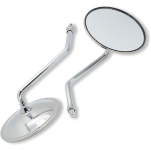 NAPOLEON 丸型バイクミラー 　当時物　正ネジ　10mm TANAX タナックス ナポレオン トラッドミラー 10mm逆ネジ AT-10Y