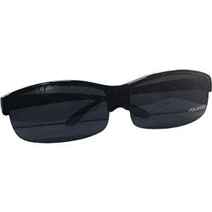 オーバーサングラス メガネの上から掛けられる 偏光レンズ 紫外線 UVカット 超軽量 男女兼用( ブラック,  TAC偏光レンズ 黒)｜zebrand-shop