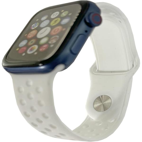 アップルウォッチ バンド ベルト シリコン製(ホワイト/ホワイト,  Lサイズ(42/44/45/4...