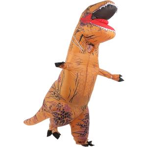 Ｅｄｉｓｏｎ Ｂｒａｉｎ ティラノサウルス レース用 スーツ 着ぐるみ 視界が良い 顔出しタイプ 上位狙い用(ブラウン, 大人用)