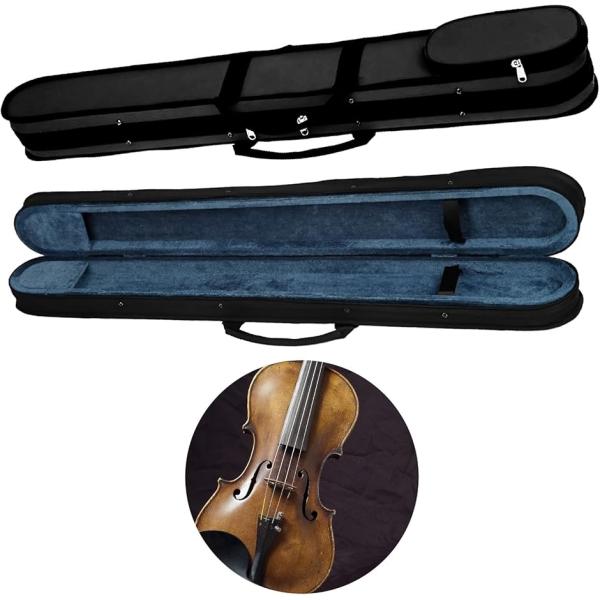 弓ケース バイオリン ビオラ チェロ 3種共用 ２本収納 持ち運び 保管( 黒色,  ヴァイオリン・...